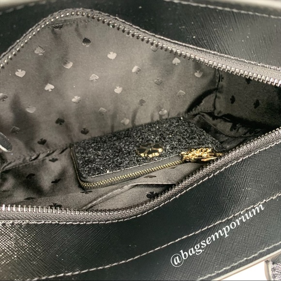 Kate Spade Cameron MD Glitter Satchel Purse Set - Picture 7 of 8
